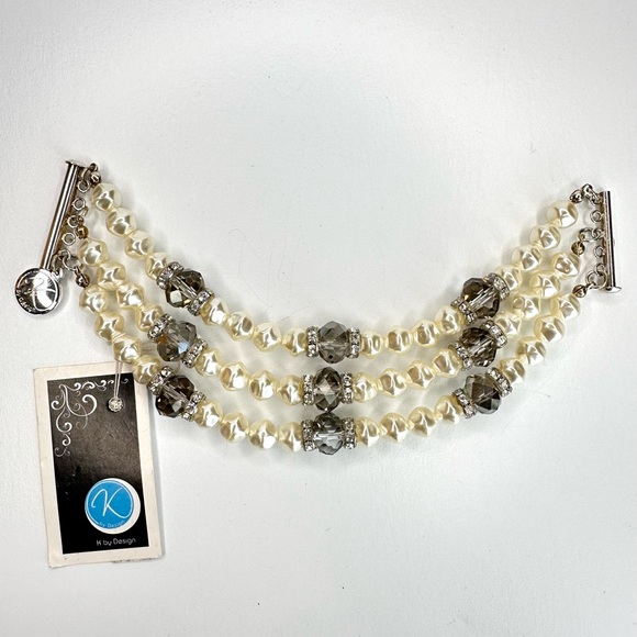 K By Design Diva Collection Baroque Pearl Statement Bracelet - Picture 5 of 9